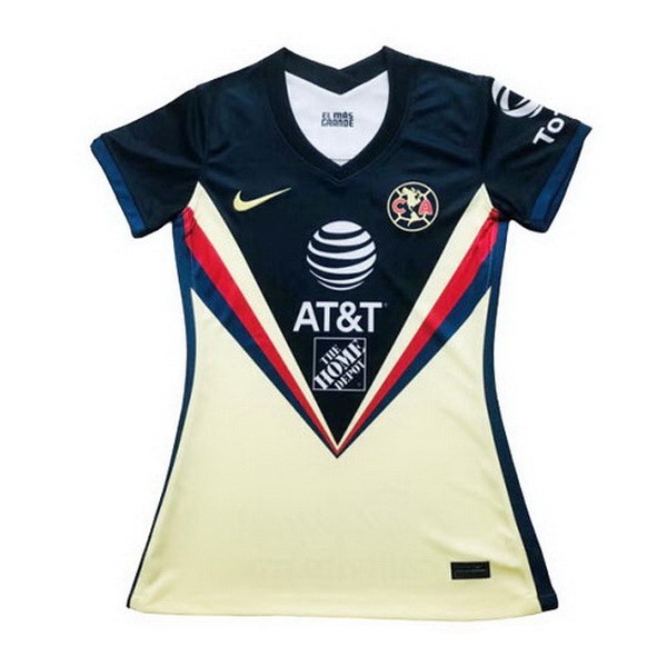 Camiseta Club América Replica Primera Ropa Mujer 2020/21 Amarillo